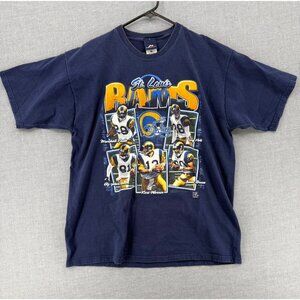 VTG St Louis Rams Pro Player Kurt Warner Isaac Bruce Hakin T-Shirt Mens XL 90s